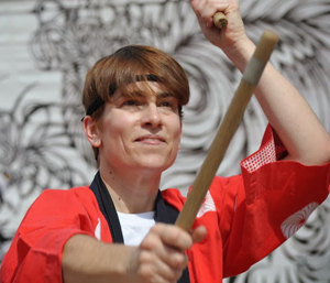 Rome Hamner performing with Odaiko Sonora at Arizona Matsuri in Phoenix, Febraury 2014. photo: Tracy Baynes