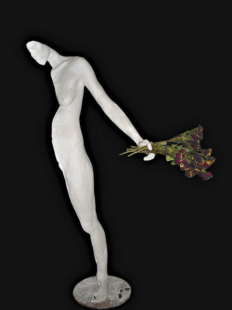 Marc Leviton's light-up "Dancing Venus Luminary," at 6 feet tall, is made of latex and wood. Image courtesy Marc Leviton.
