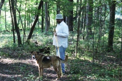 Dan & Merle in the 40 acre woods.