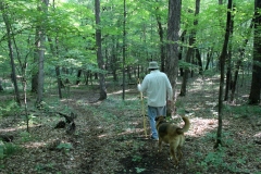 Dan & Merle in the 40 acre woods.