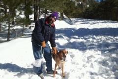 Merle & Dan on the snowy mountain!