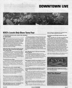 KXCl’s “Locals Only” Show Turns Four