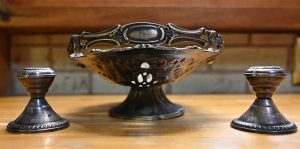Earthward China Cabinet: Pewter/Metal